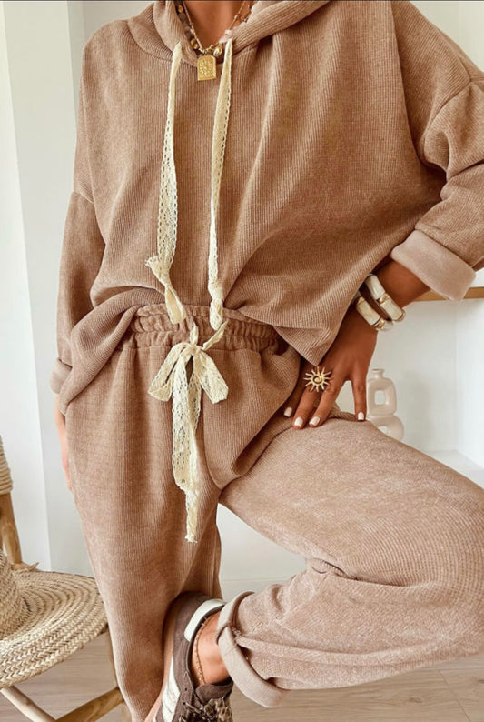 Casual Khaki Corduroy Set