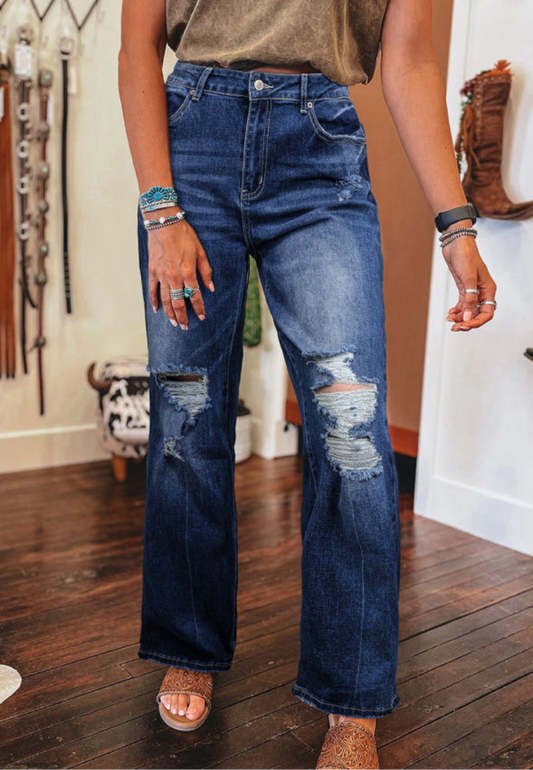 Mineral Wash High Rise Boot Cut Jean