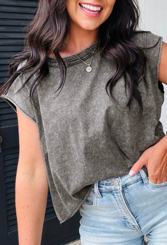 Gray mineral Wash T